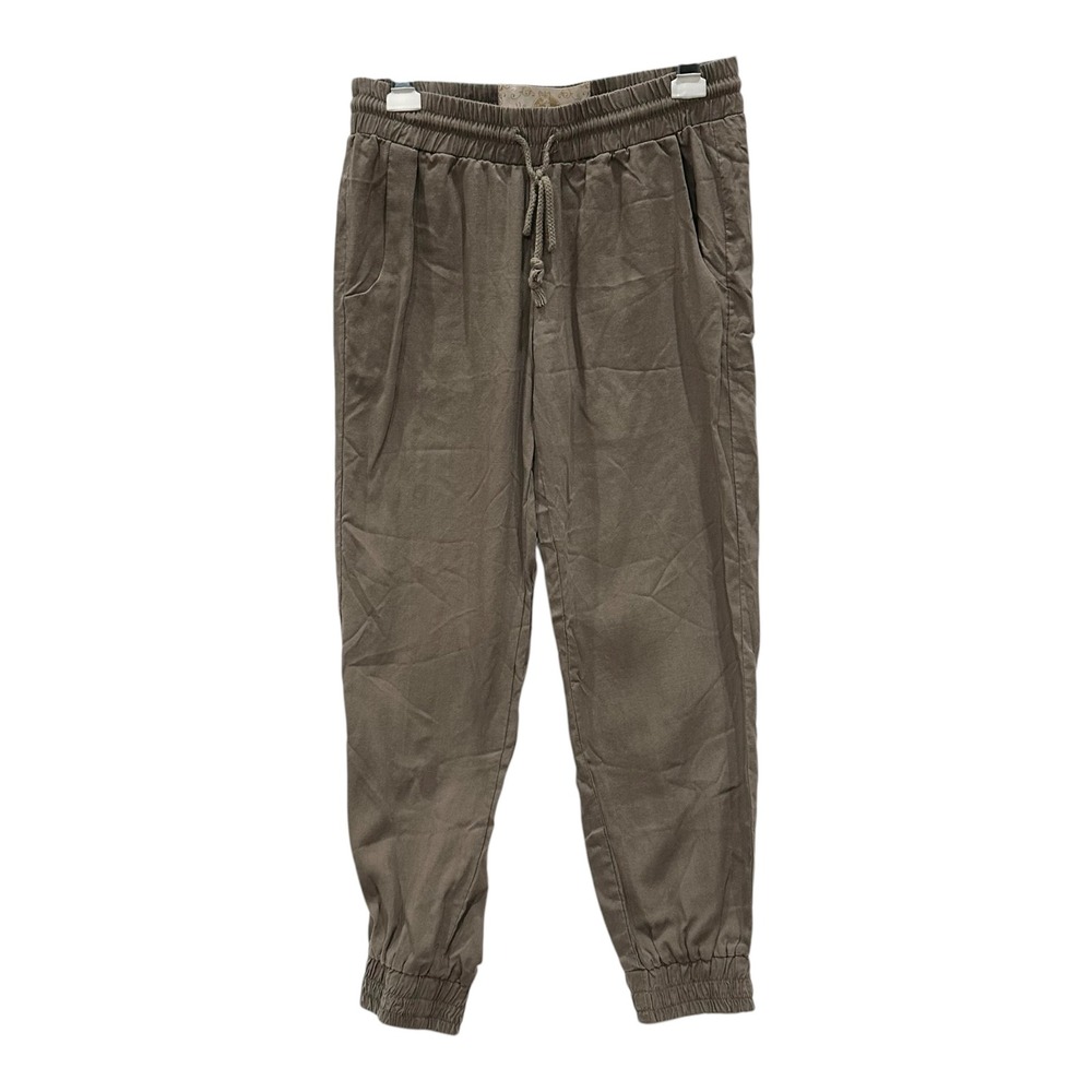 Bella Dahl Women's XS Brown Tencel Lyocell Jogger Pants Elastic Waist
